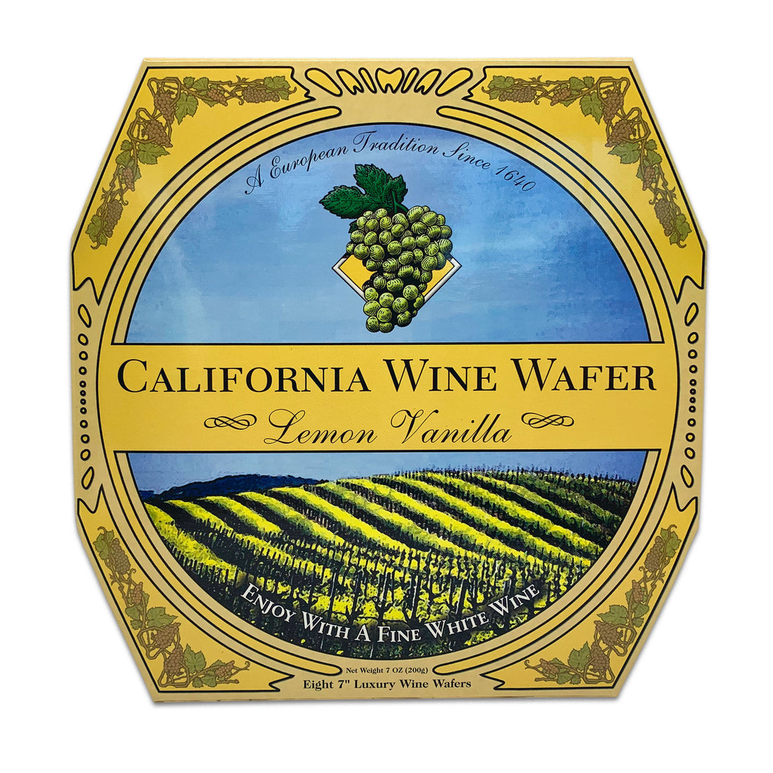 California Wine Wafer Cookies - Lemon Vanilla (8 wafers)