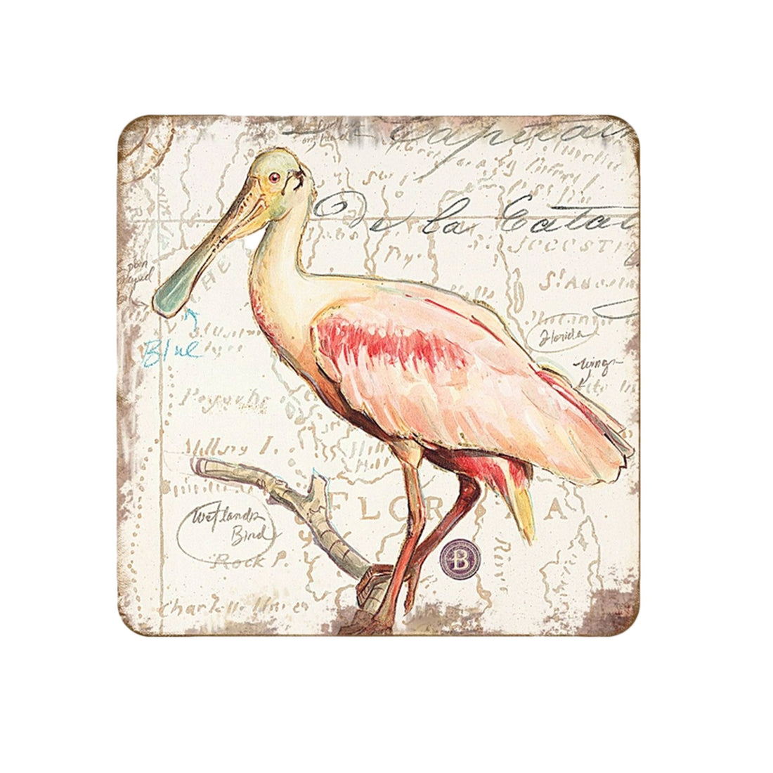 Bird Wooden Cork Coasters, Set of 4