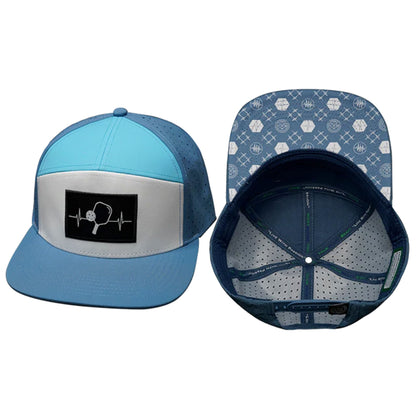 Pickleball 7-Panel Heartbeat Hat