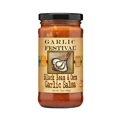 Garlic Festival Black Bean &amp; Corn Garlic Salsa