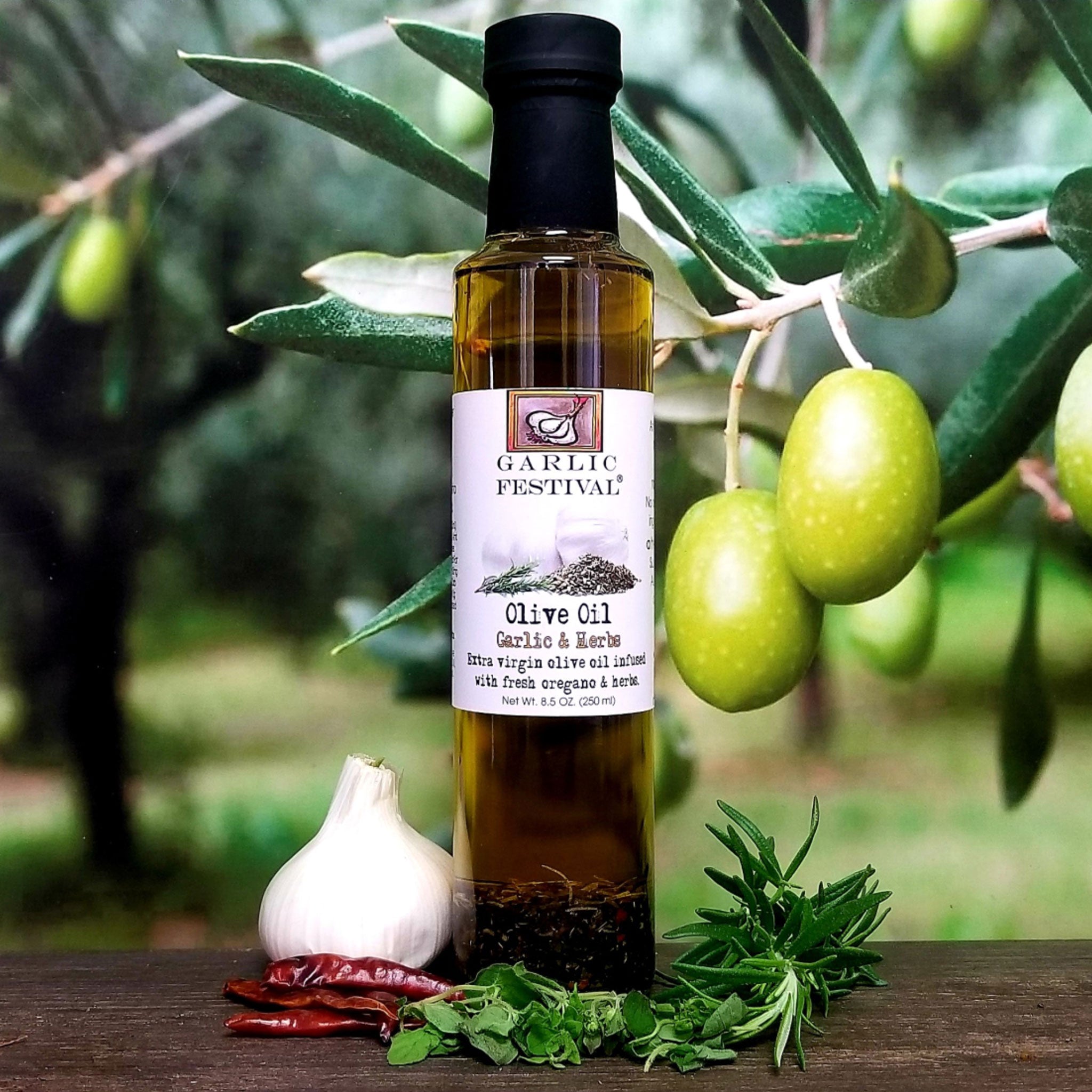 Garlic Festival Garlic &amp; Herbs Olive Oil
