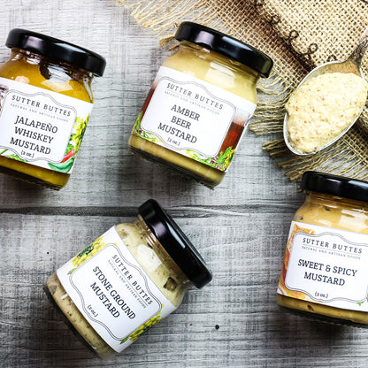 Mustard Gift Tube (4 mini jars)