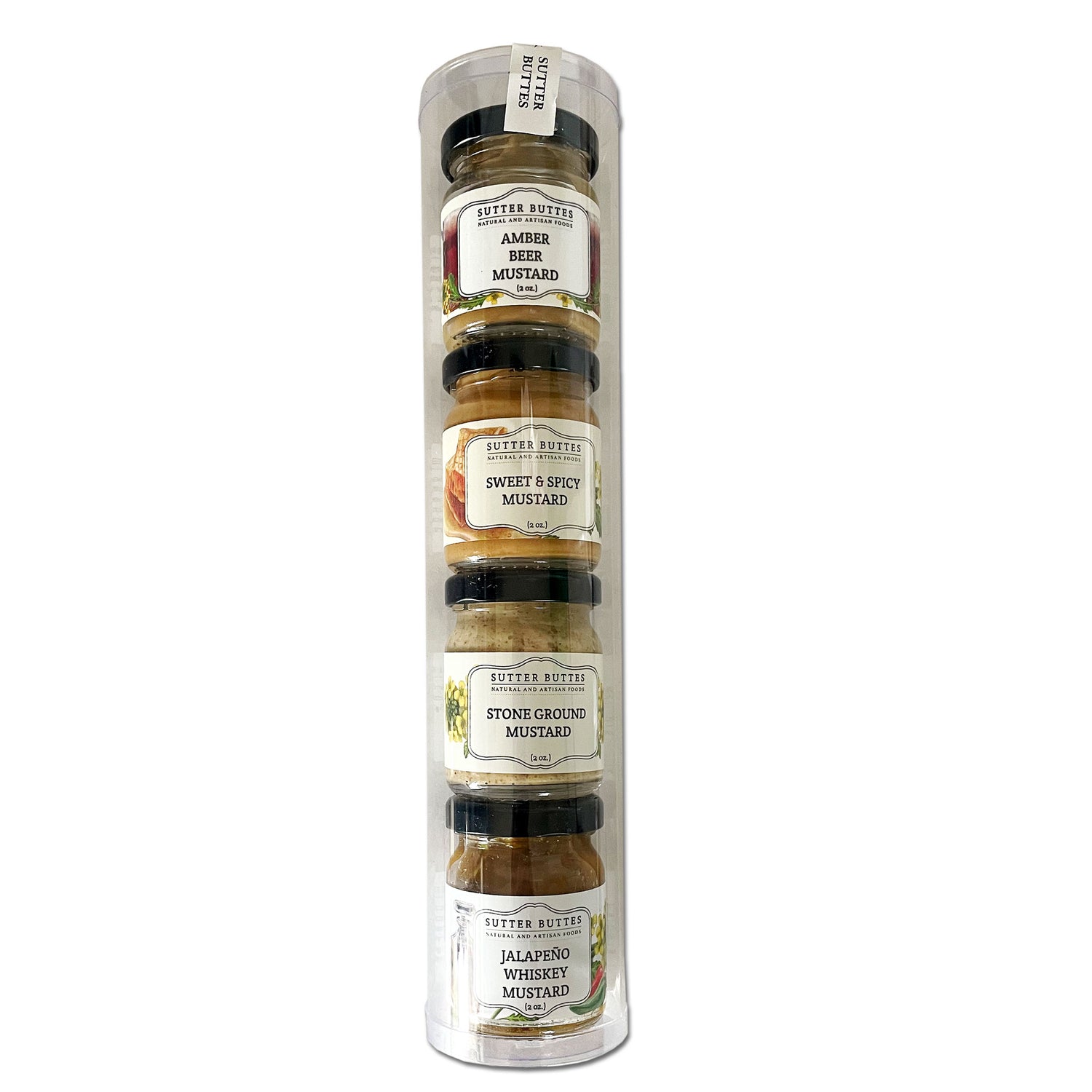 Mustard Gift Tube (4 mini jars)