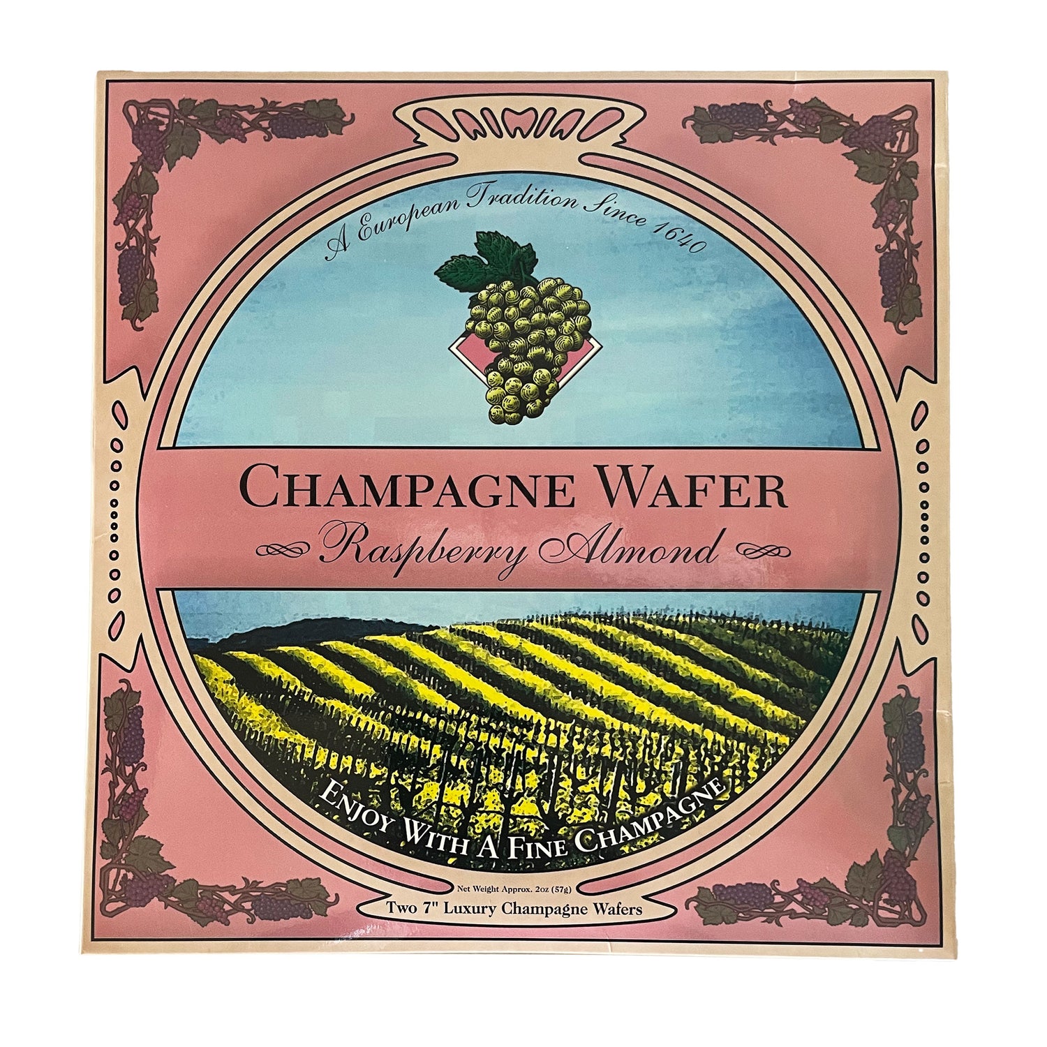 Champagne Wafers Small Pack: Raspberry Almond (2 Wafers)