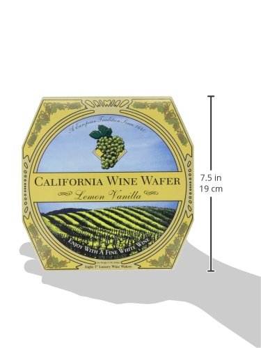 California Wine Wafer Cookies - Lemon Vanilla (8 wafers)